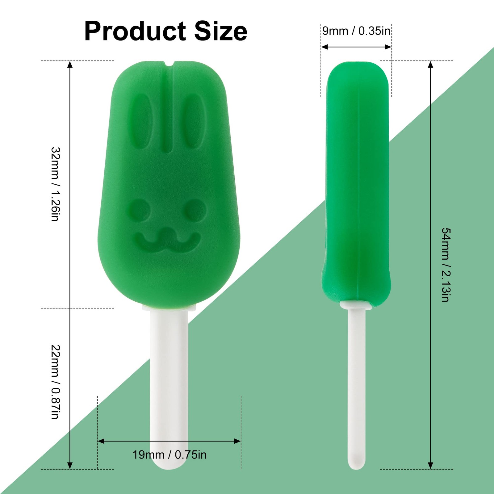 Chewies for Invisalign Aligner, DLENP 10pcs Corn Silicone with Handle Green