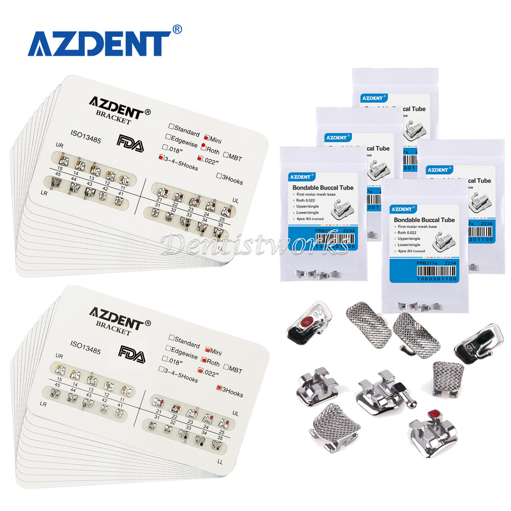 Dental Orthodontic Brackets Braces Mini Roth Slot.022″ /1st Molar Buccal Tubes