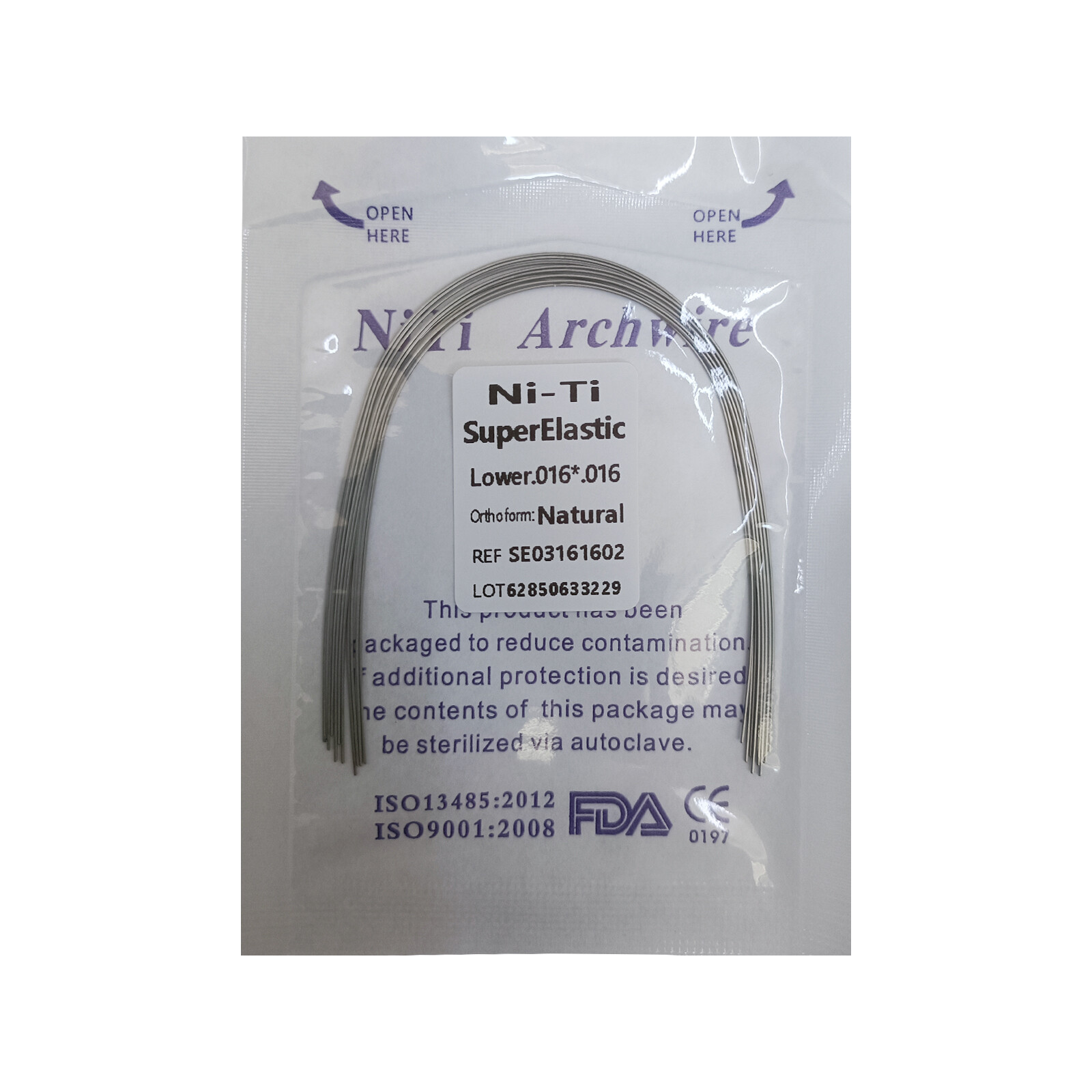 Dental Orthodontic Arch wire Niti Super Elastic Rectangular Oval/Ovoid/Nature SA