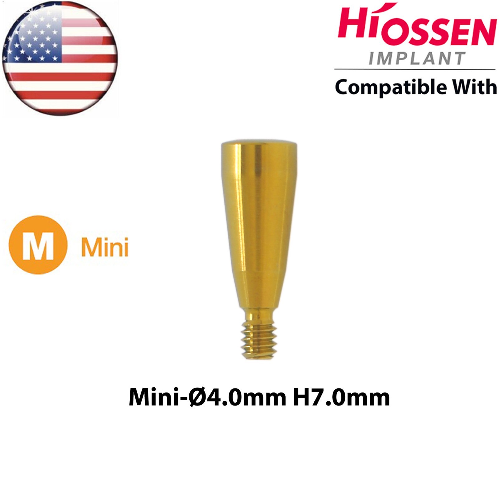 US Dental Healing Abutment Cover Screw Mini Hex Fit Oss Hiossen Implant Platform