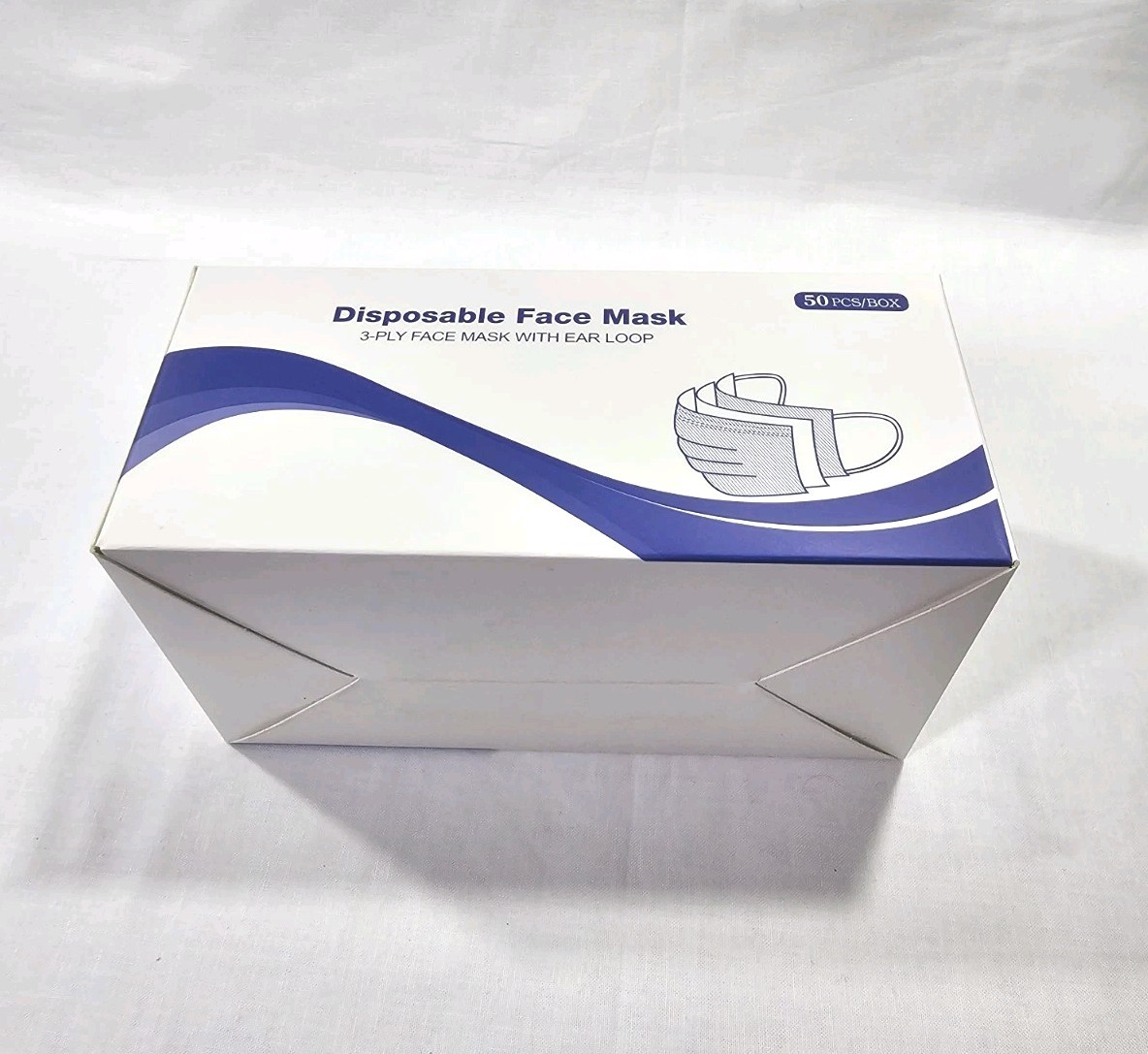 50 PCS Disposable Face Mask Adult Covers Non-Medical 3 Ply Ear Loop Mouth Cover