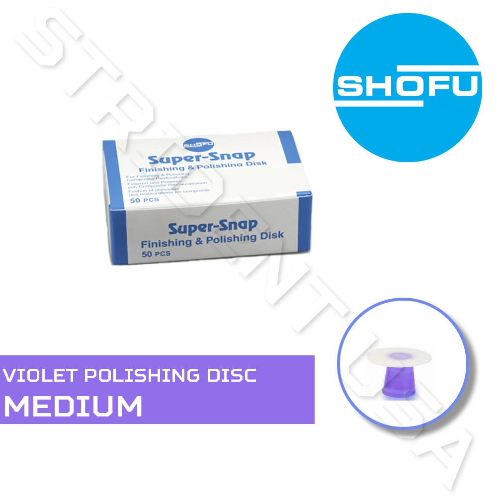 Shofu Super Snap MEDIUM Safe Side UP Regular Disc Violet (50 per box) SH – L509