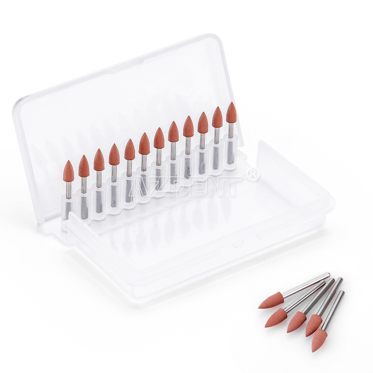 12pcs AZDENT Dental Brownie Polisher Friction Grip 0413 FG Mini Points FG 1.6mm