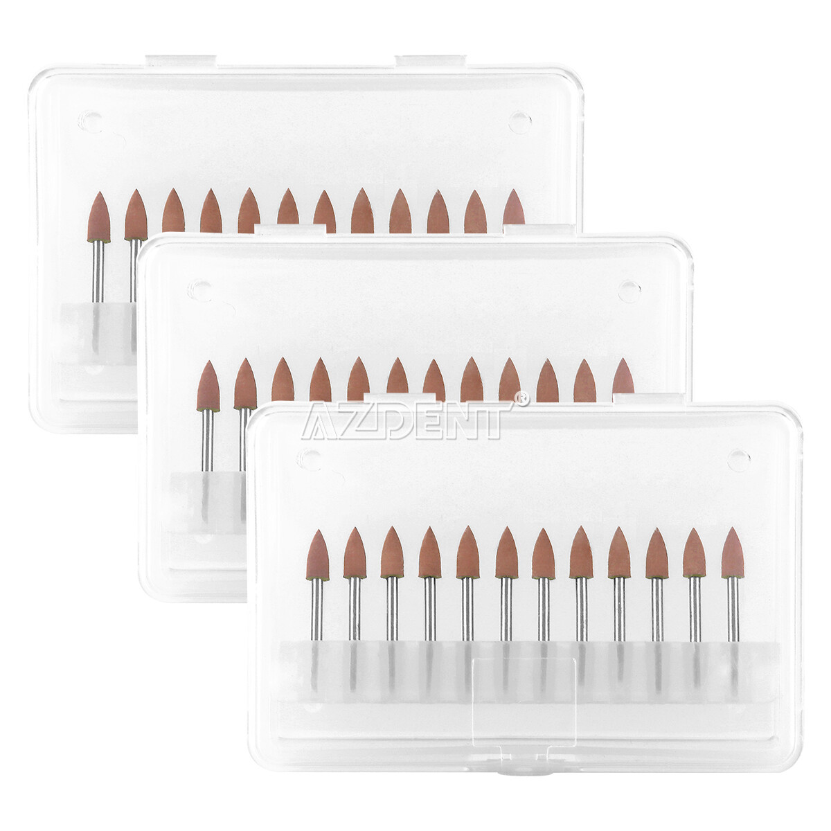 3X 12pcs/kit Dental 0413 Brownie Polishers Friction Grip FG Mini Points 1.6mm