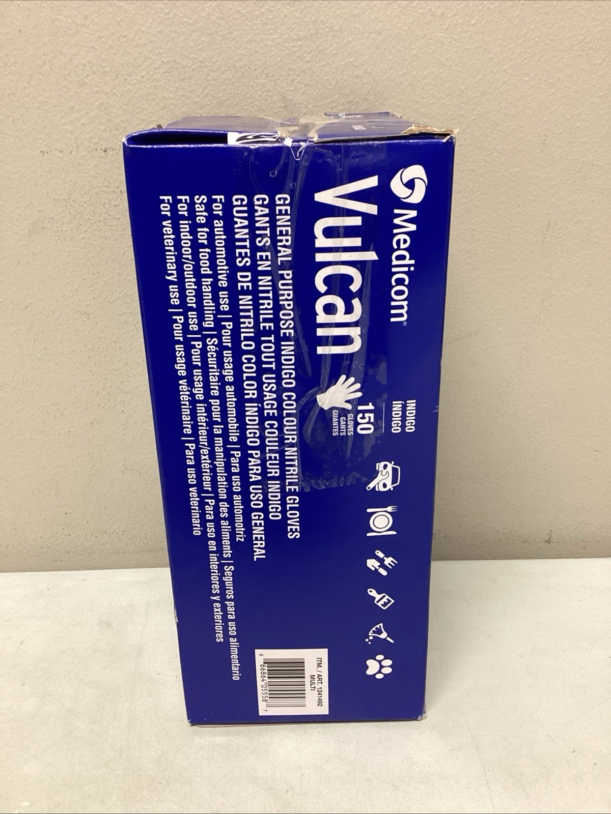 Medicom Vulcan Nitrile Gloves, 150 Count Large