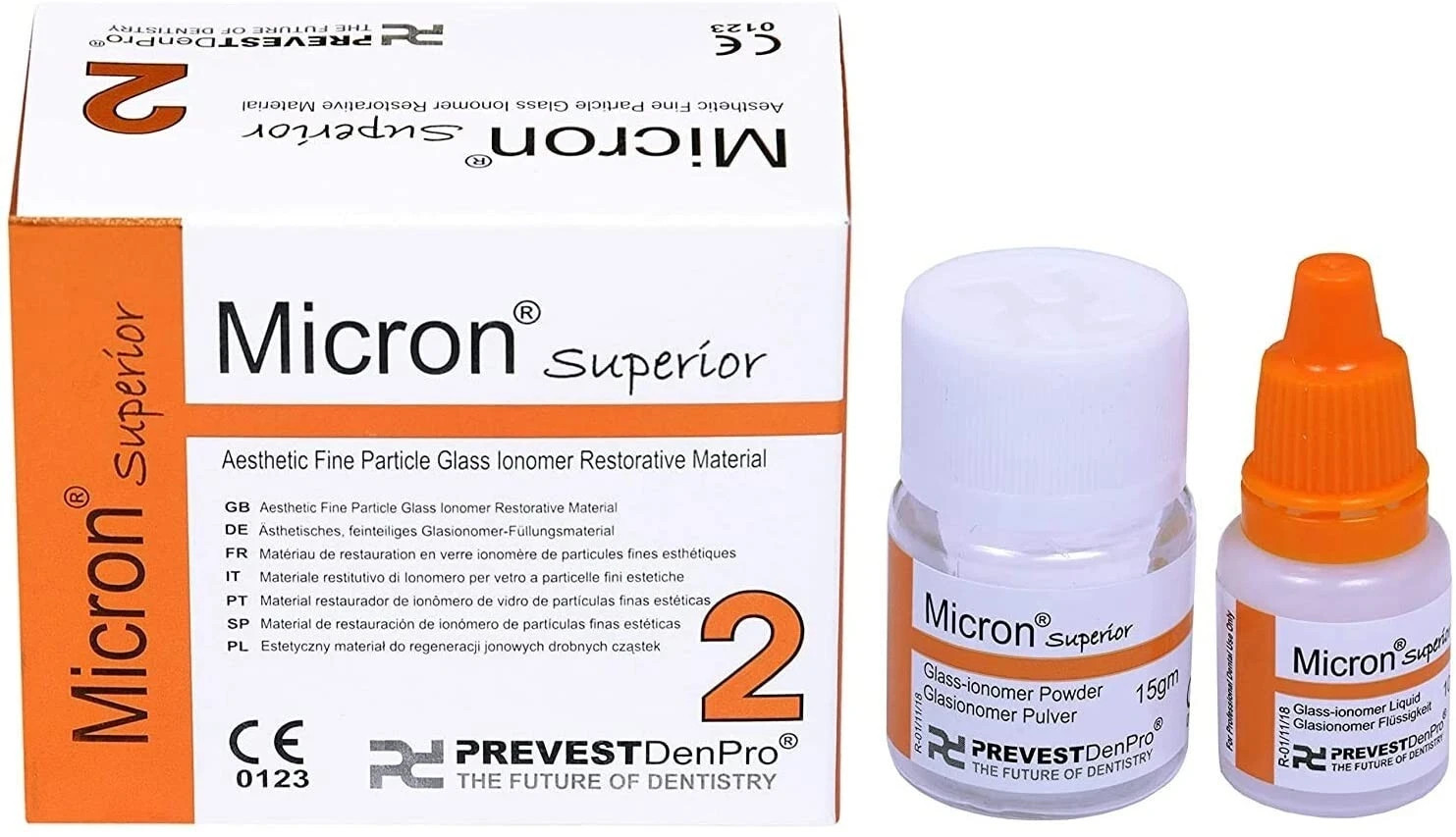 Prevest Micron Superior 2 Dental Glass Ionomer Cement GIC Restorative Filling