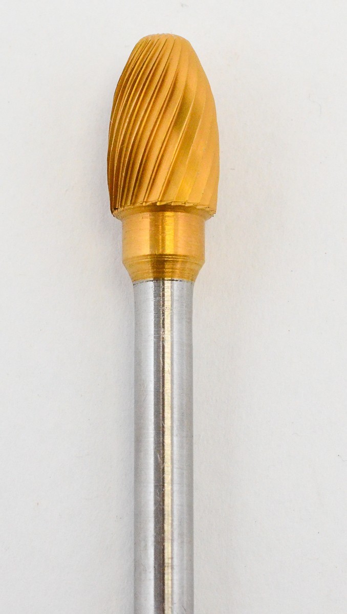 NEW DENTAL LABORATORY CARBIDE BUR TITANIUM NITRIDE COATING REGULAR CUT #D-1/2