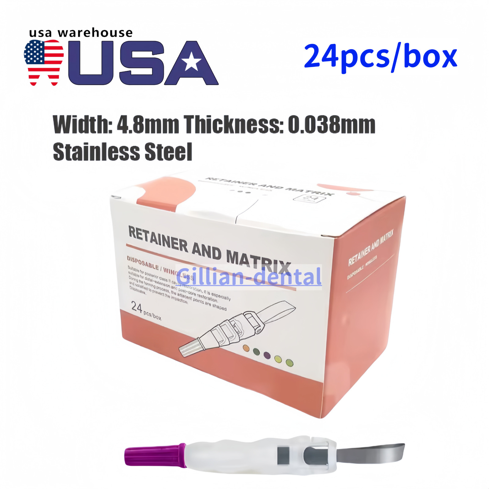 Dental Matrix Bands Pre Form Sectional Contoured Matrix Bands Roll Type Retainer