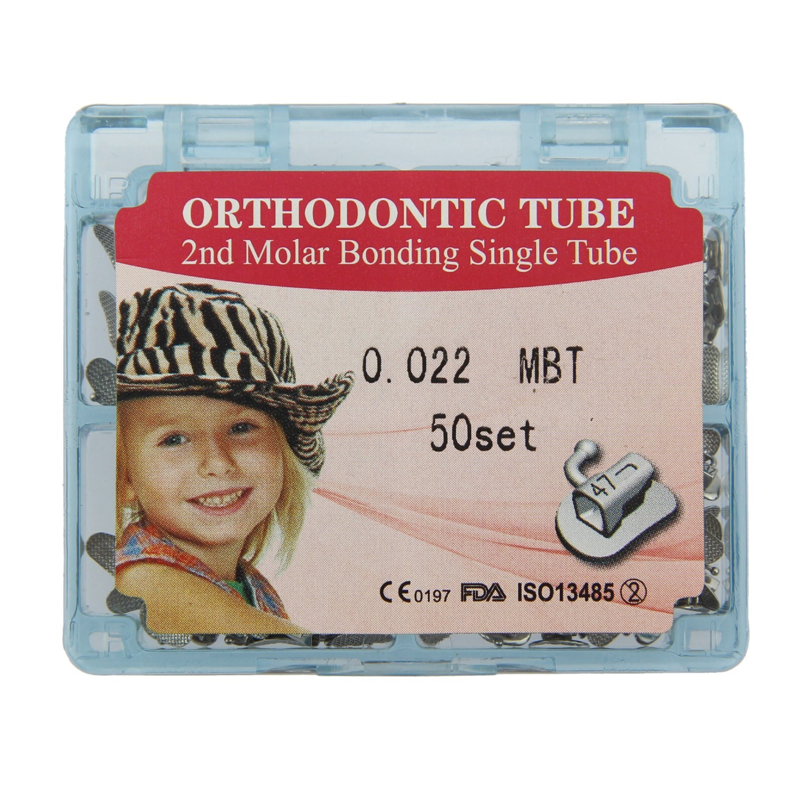 Dental Orthodontic Buccal Tubes 1st 2nd Molar Mini MBT Roth 022 Marked Laser