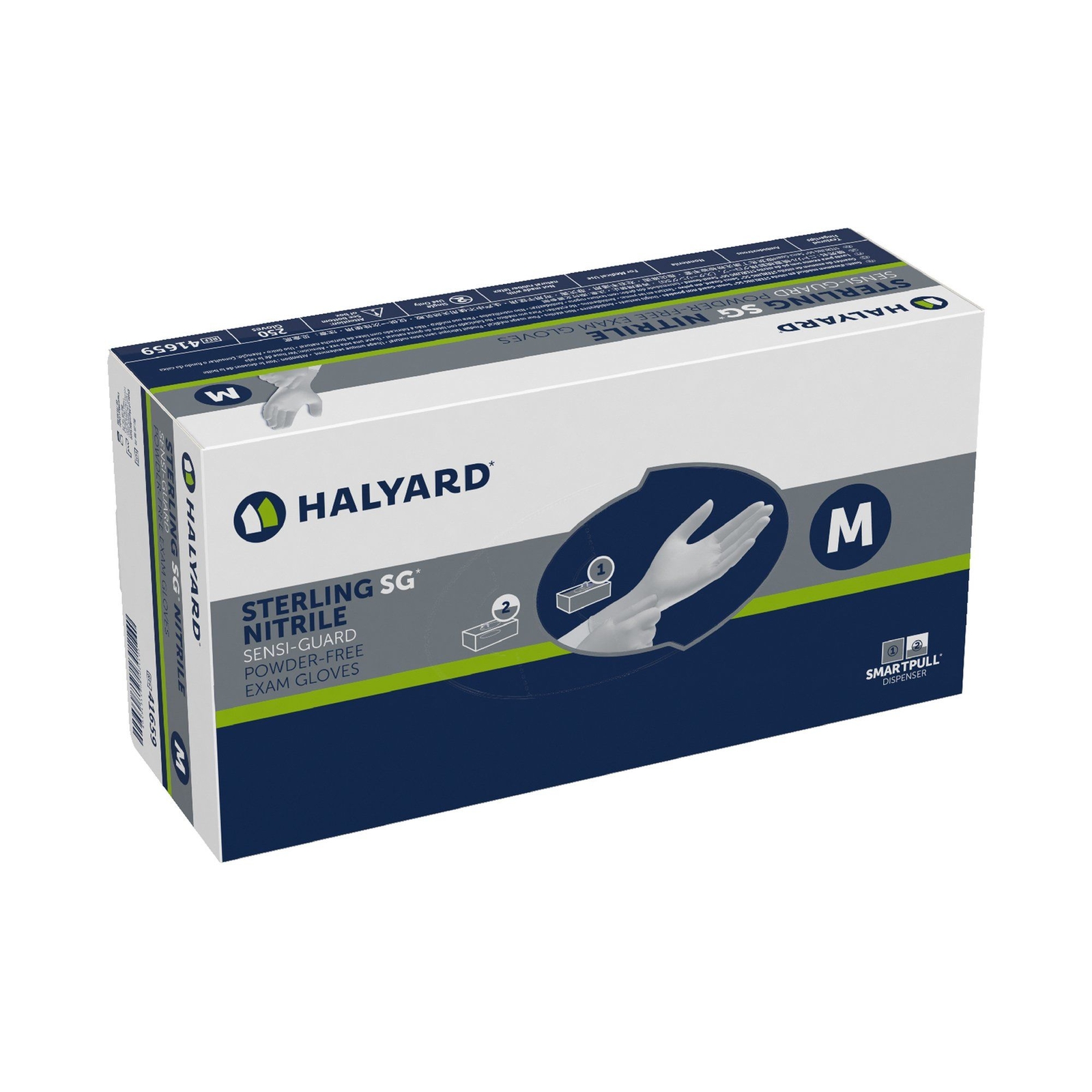 Sterling SG Nitrile Exam Glove, Medium, Silver (CS/10)