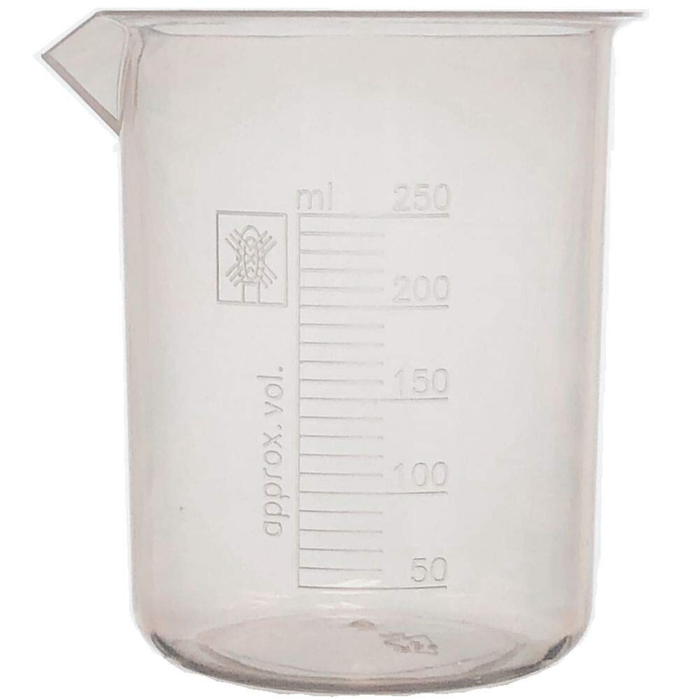 250ml Premium Polypropylene Beakers, Euro Style, Karter Scientific (Pack of 12)