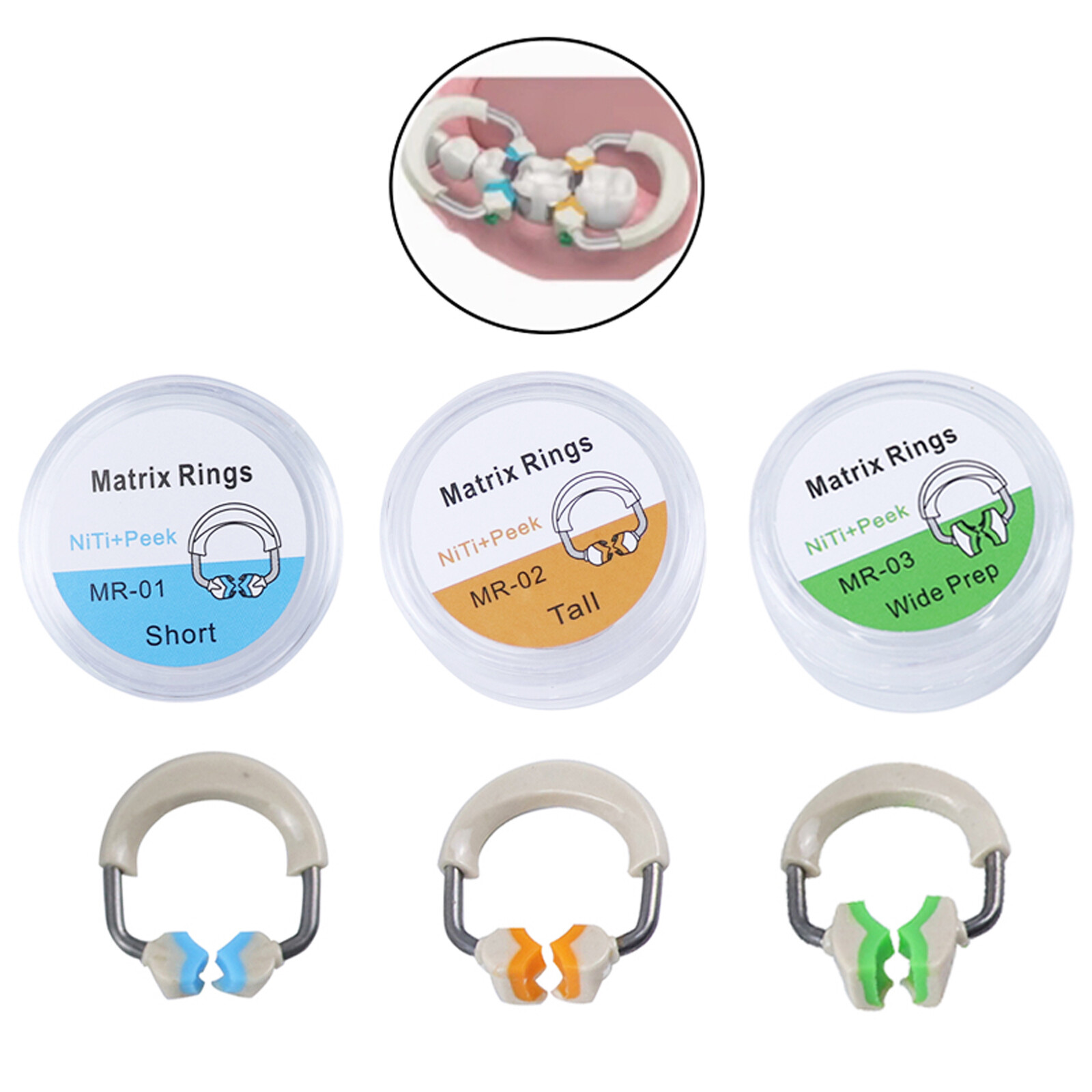 Dental Matrix Bands Ring Sectional Matrice Clamp Fit Garrison Palodent V3 System
