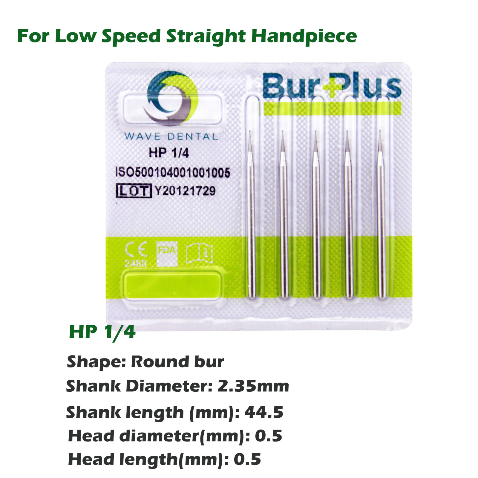 Wave Dental Carbide Burs Round Fissure HP 8 557 Surgical Straight Handpiece Burs