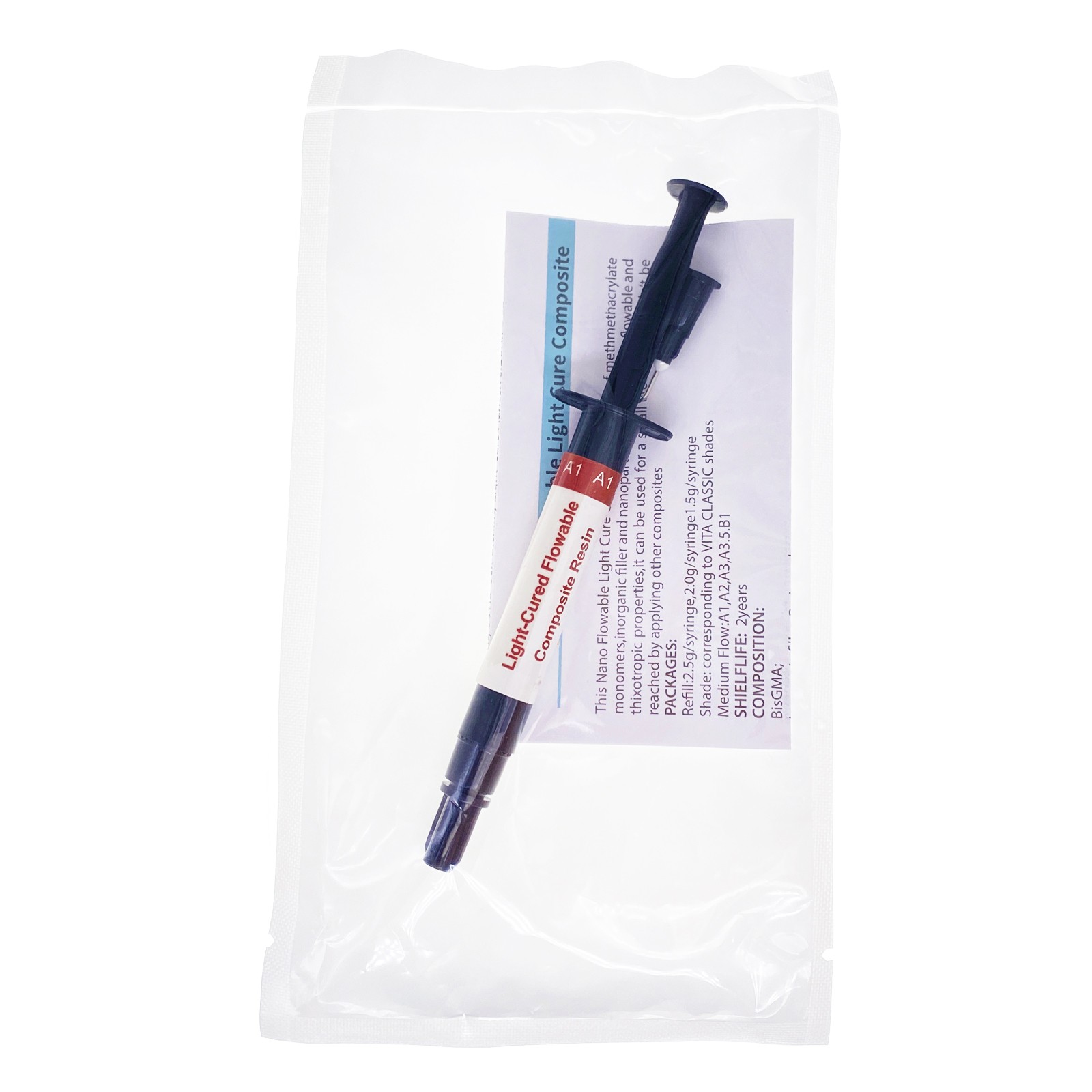 POPDENT Dental Flowable Light Cure Composite Resin Medium Flow A1/A2/A3/A3.5 3g