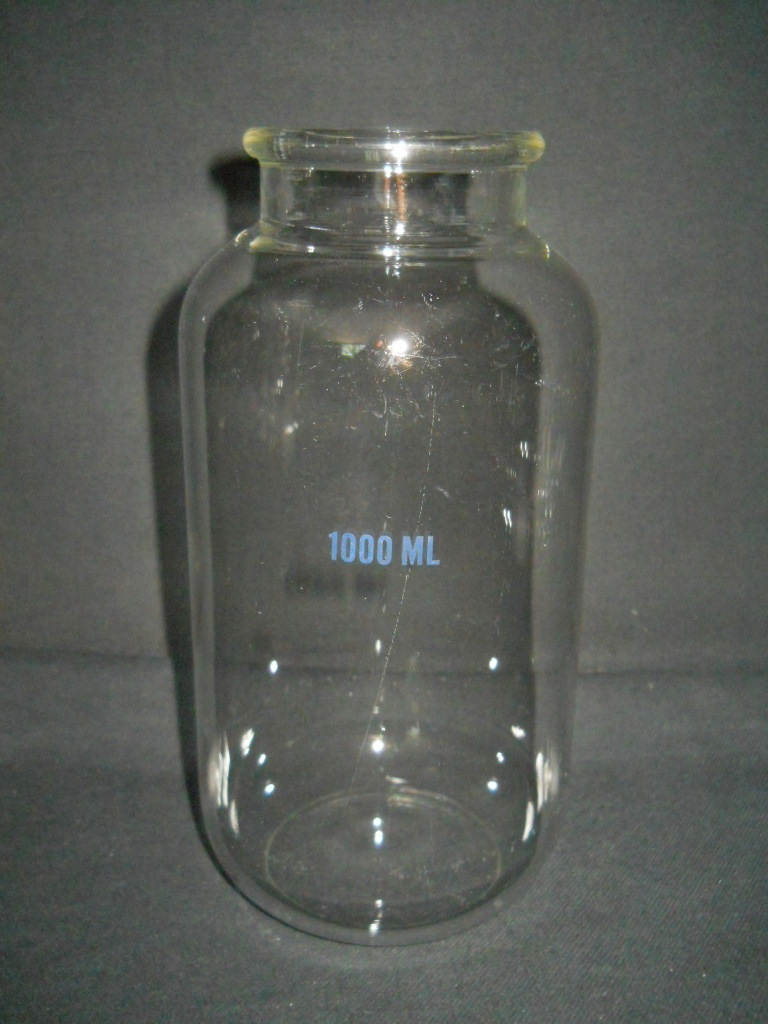 Unbranded Glass 1000mL 1L Centrifuge Bottle w/ 54mm ID Neck (95mm OD x 195mm H)