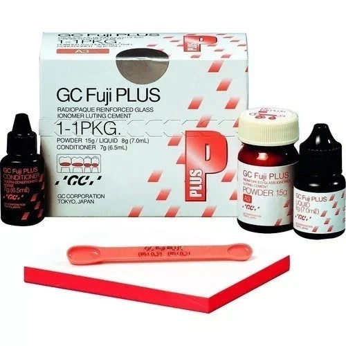 GC Fuji Plus Luting Cement Powder 15g / Liquid 7mL / Conditioner 6.5mL NEW STOCK