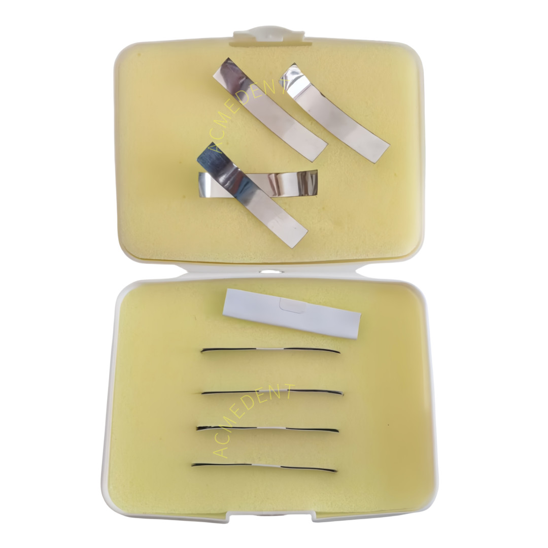 50Pc Dental Metallic Articulating Bite Film Strips Metal Shimstock Foil Implant