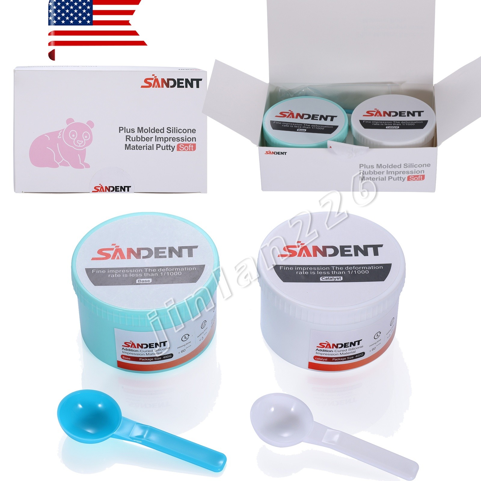 Dental Putty VPS Impression Material Base Normal or Fast Set 2 x 400g
