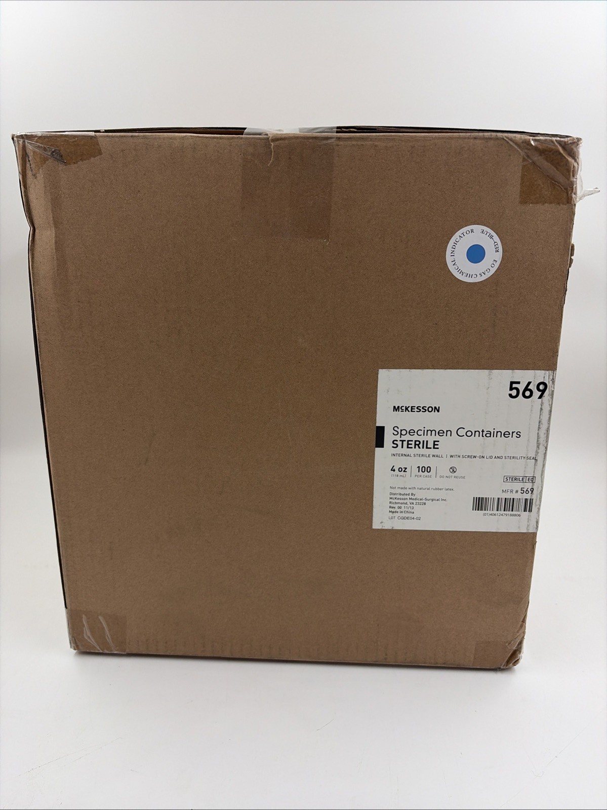 McKesson Specimen Container Sterile Inside Only Screw Cap 100 Ct