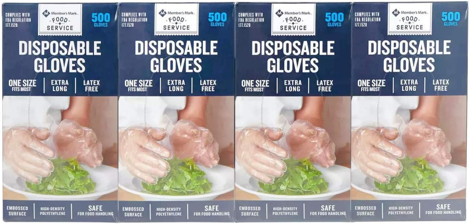 Disposable Food Handling Gloves, Small, Clear (2,000 Ct.)