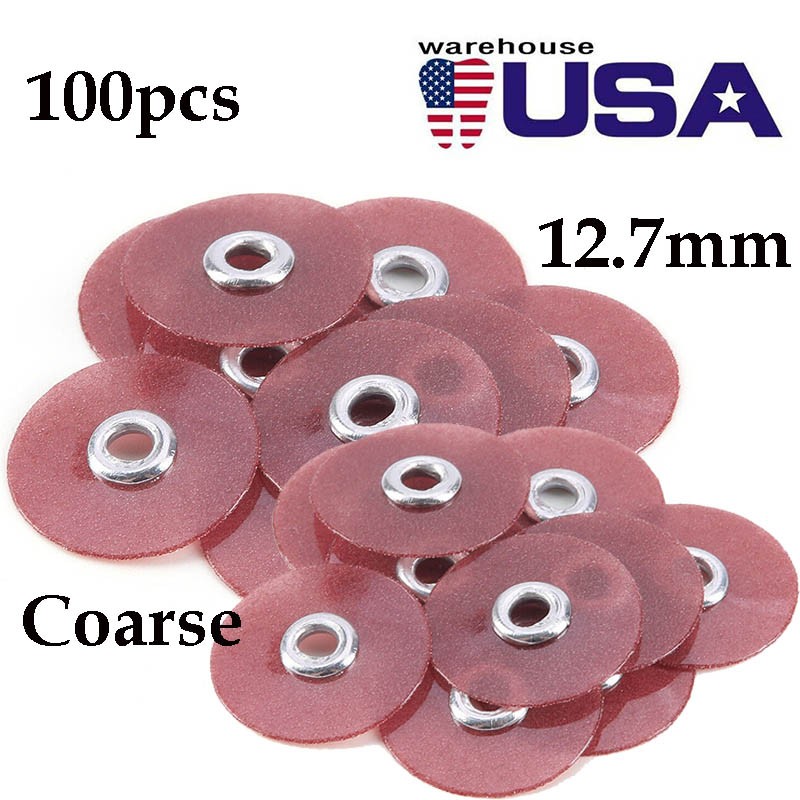 100PCS Dental SOFLEX Coarse Composite Finishing Polishing Discs 12.7mm