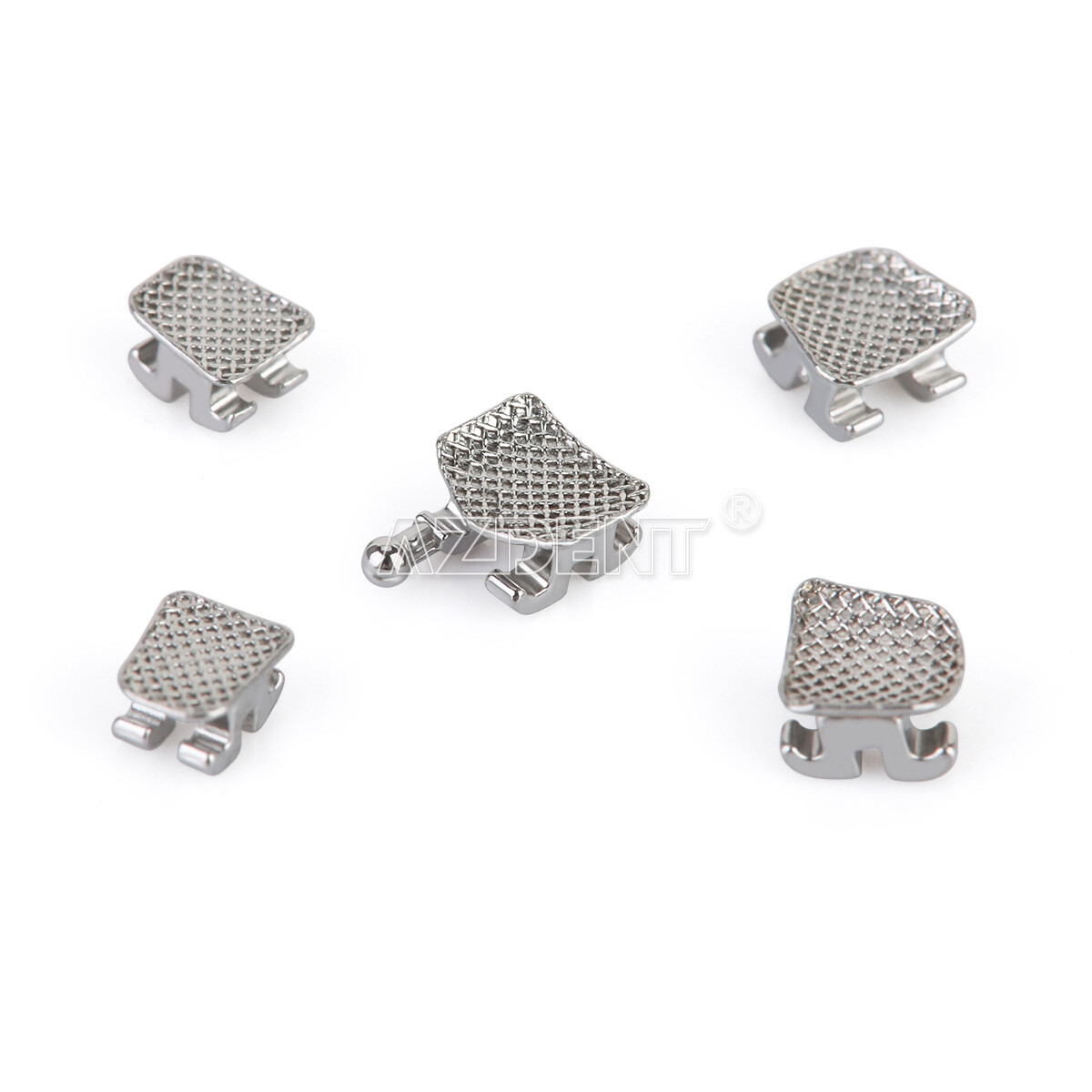 10packs AZDENT Dental Braces Brackets Mini/Standard MBT/Roth 022/018 Hooks 3 4 5