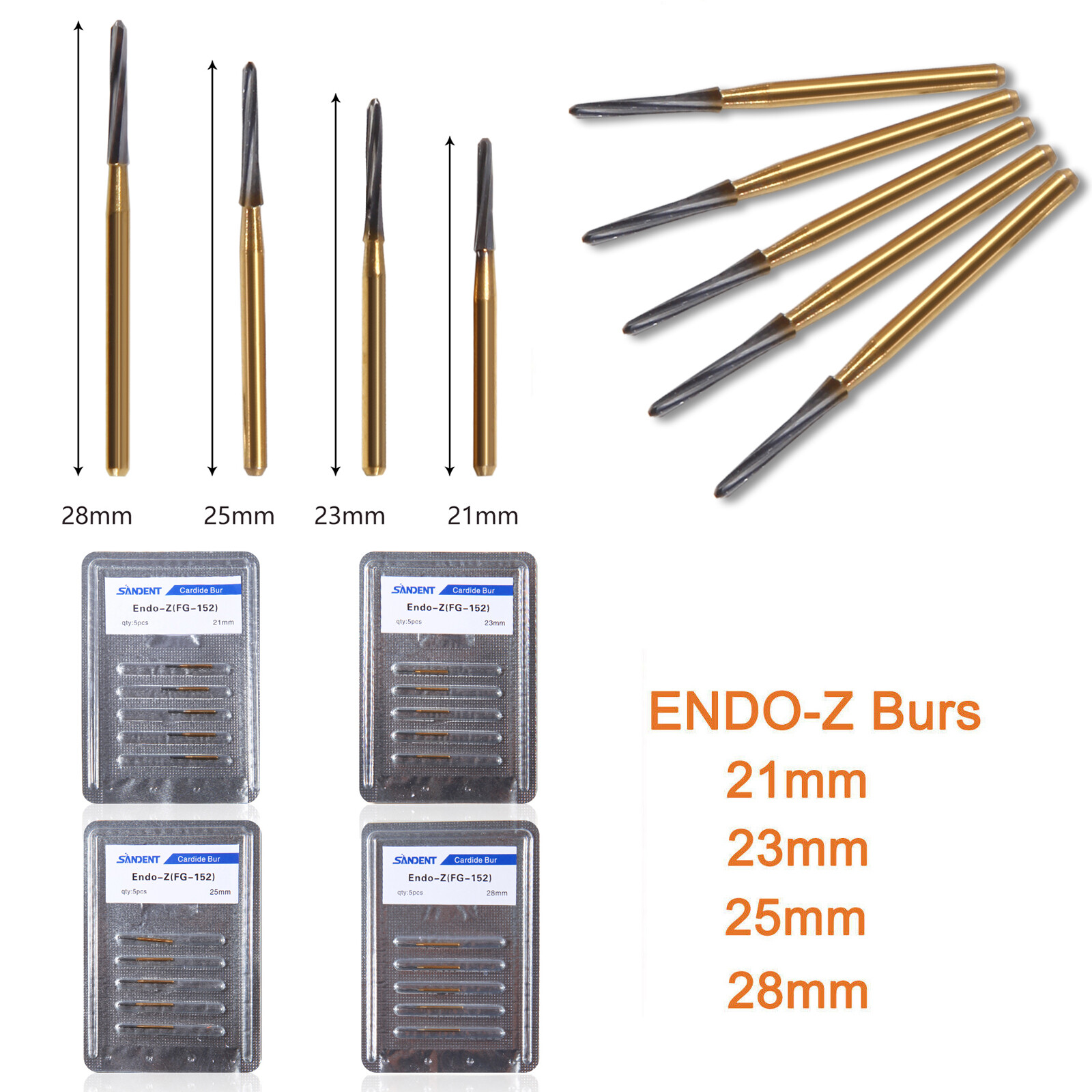1-10Pack Dental Endo-Z Bur Carbide Tungsten Surgical Cutter Drill Bur