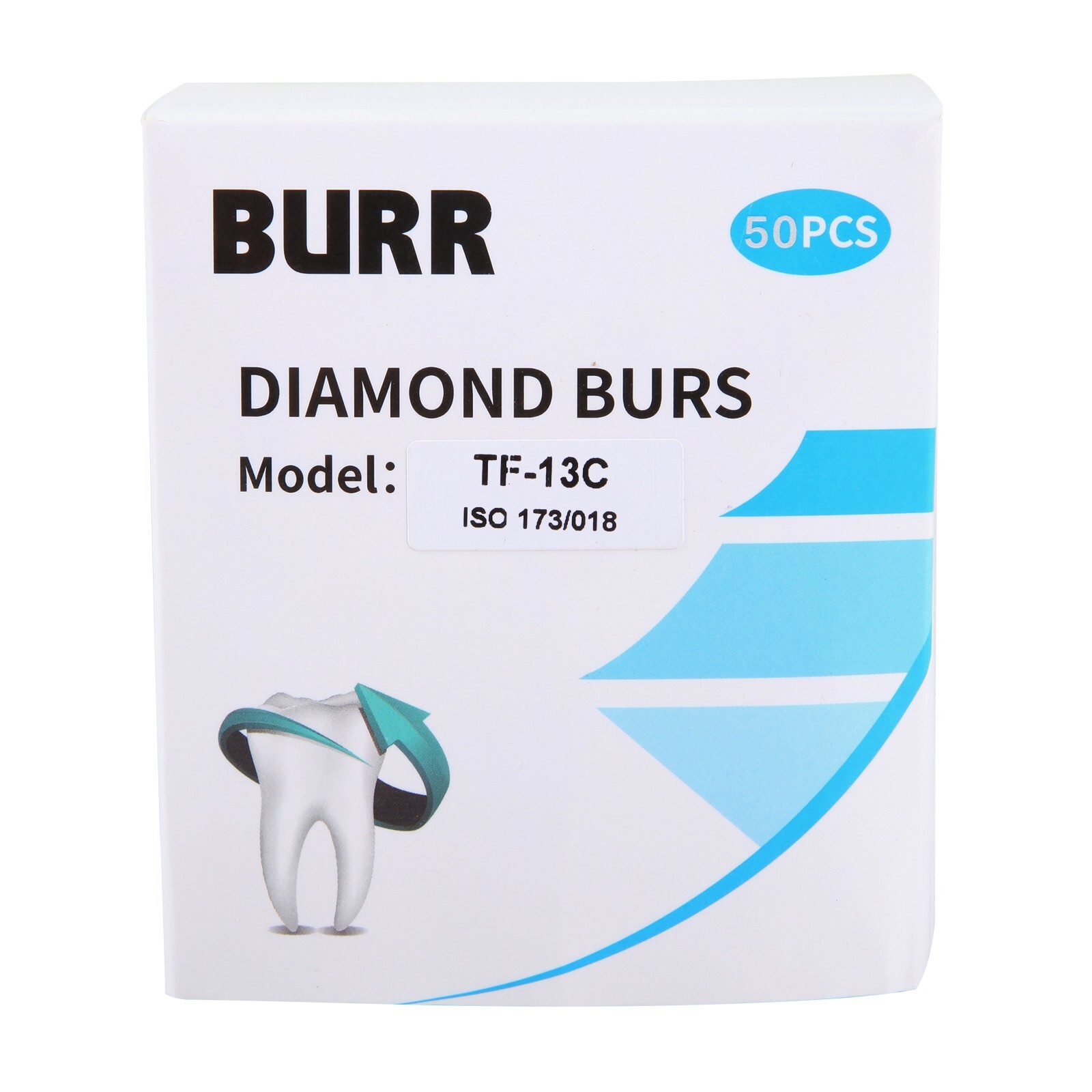 100pcs Dental Turbine Diamond Burs FG For High Speed Handpiece TF-13C 20 Boxes