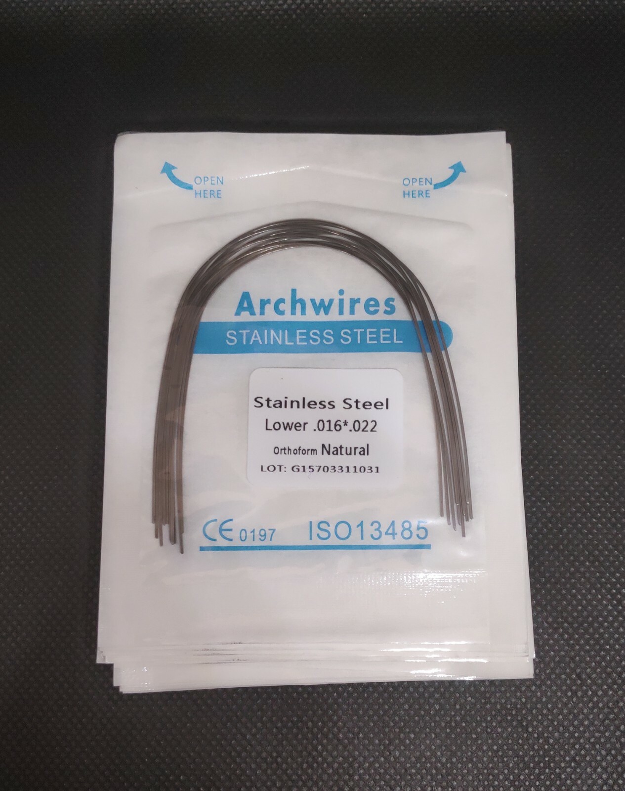 Dental Orthodontic Stainless Steel Arch Wires Natural Form Rectangular Wires