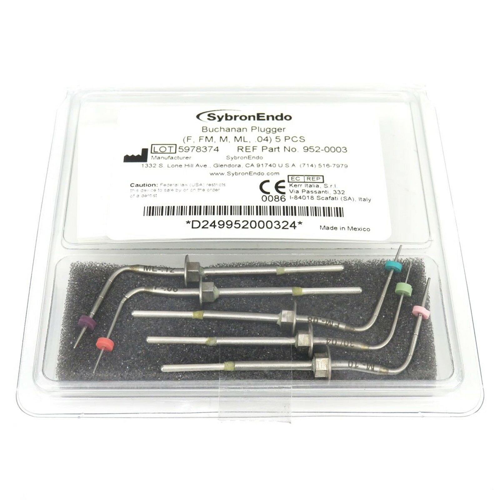 SybronEndo Buchanan System B Heat Pluggers Fill Obturation Tip Kit