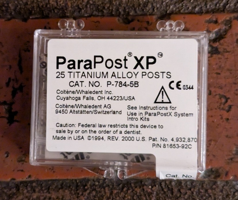 Coltene Whaledent P-784-5B ParaPost XP Titanium Posts Red 25/Pk