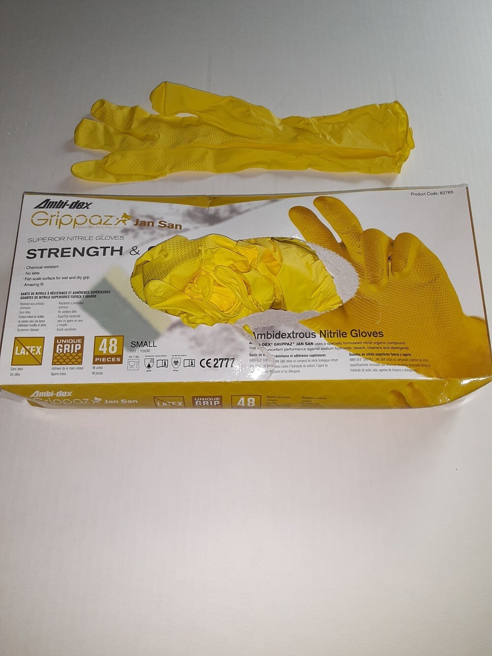 Grippaz Jan San Ambidextrous Nitrile Gloves with Textured Fish Scale Grip – 6 Mi