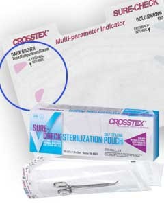 Sure-Check 5.25′ x 10′ Sterilization Pouch 200/Bx. Self-Sealing with Built-In