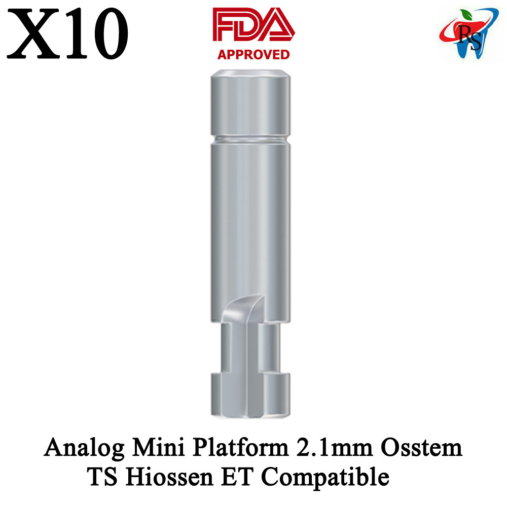 10pcs Dental Lab Prosthetic Analog Mini Platform 2.1mm Oss tem TS Compatible