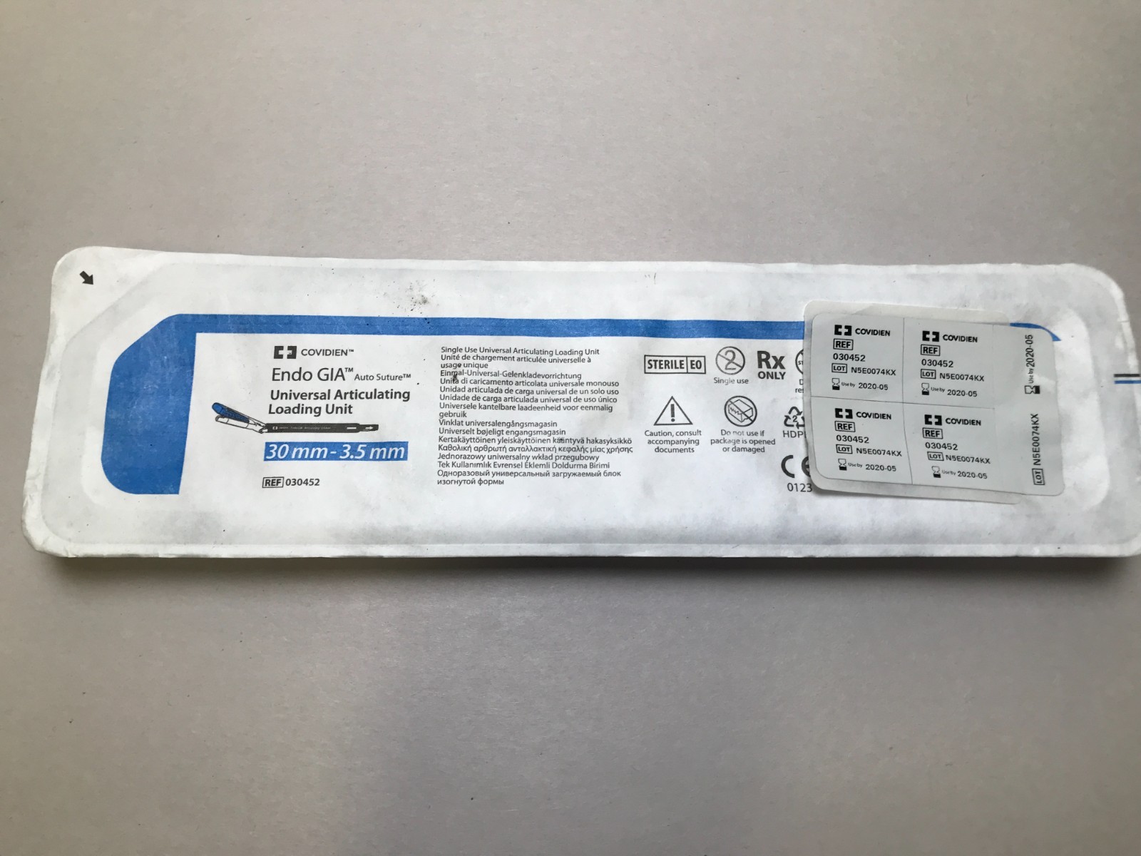 COVIDIEN ENDO GIA AUTO SUTURE UNIVERSAL ARTICULATING LOADING UNIT 30mm-3.5mm