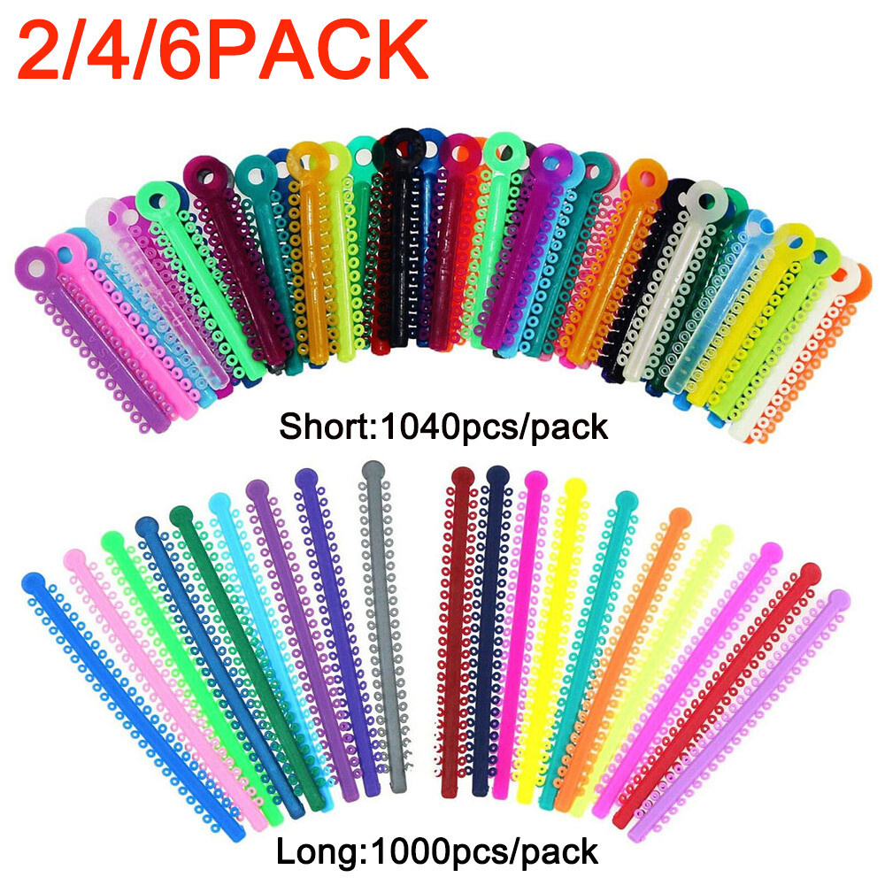 USA Dental Orthodontic Ligature Ties Braces Elastic Rubber Bands 2/4/6Pack