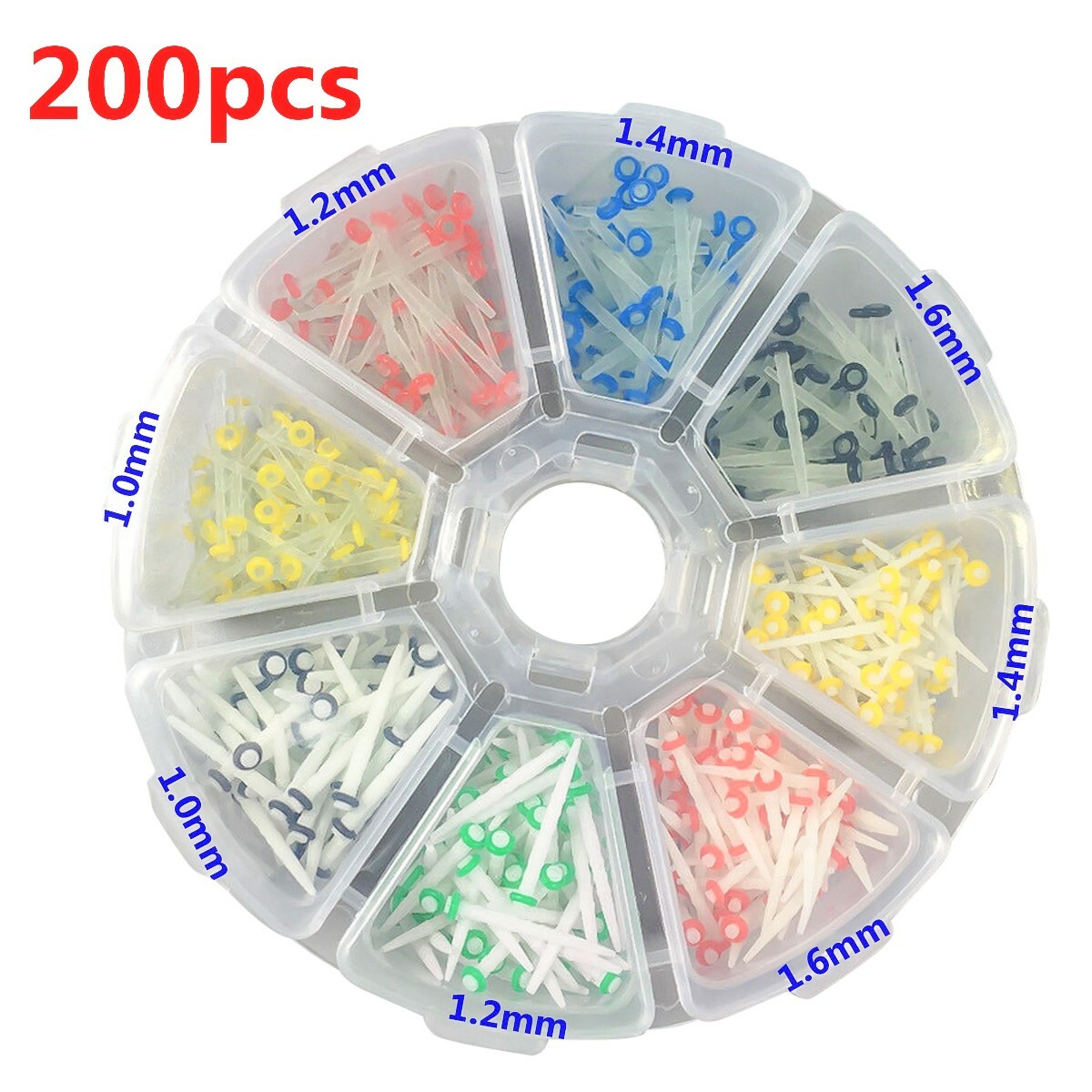 200PCS Dental Fiber Post Glass Quartz Teeth Restorative1.0 1.2 1.4 1.6mm Post US