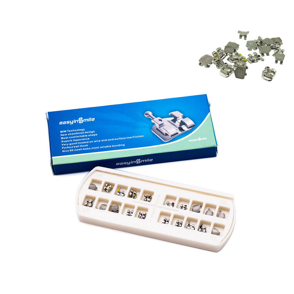 5packs Orthodontic Brackets Braces Dental Brackets Roth Mbt 345 With Hook 022