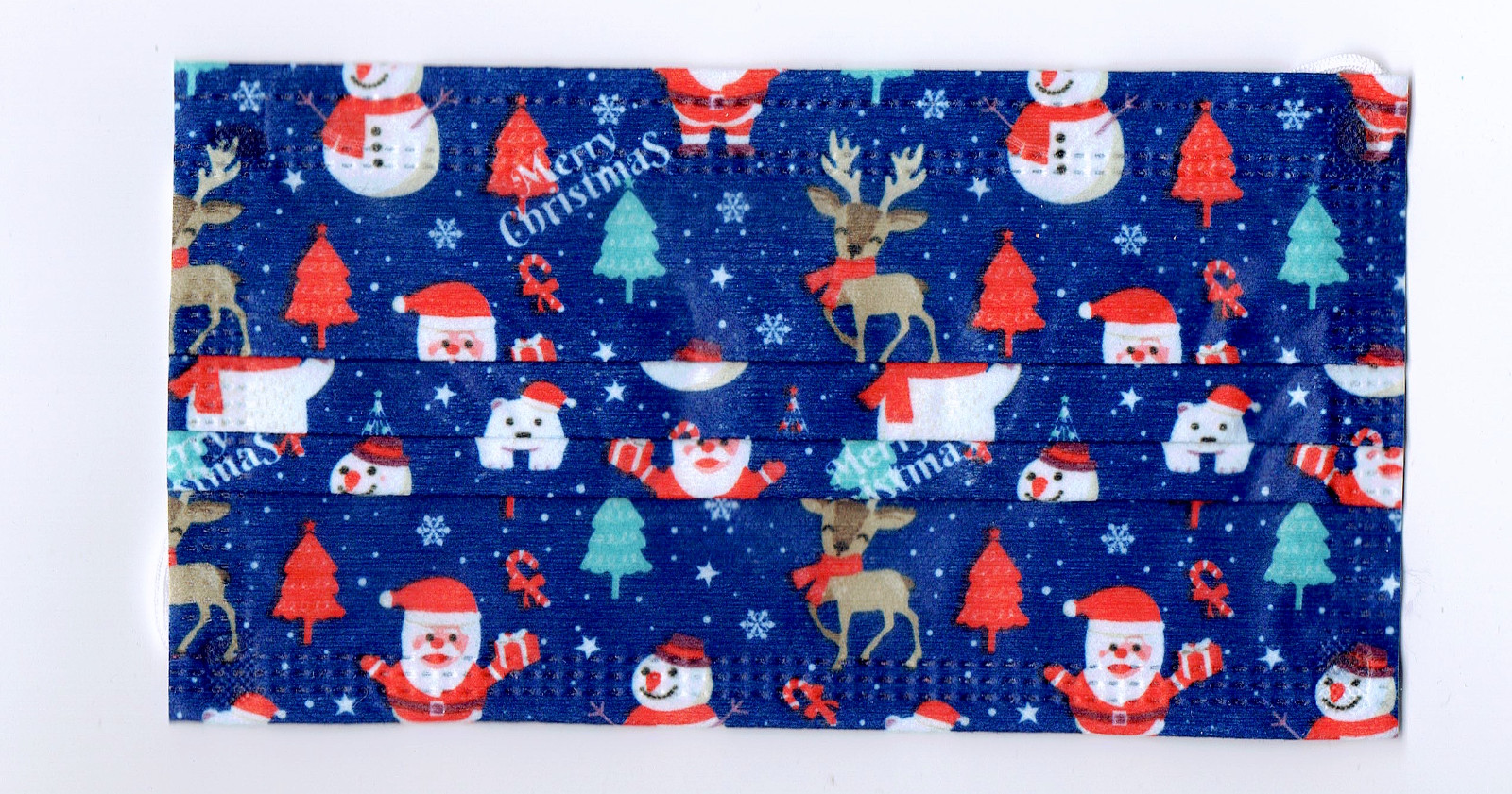 [50 Pcs] 3ply patterns Disposable Face Mask 3 Ply Earloop Christmas Mouth Cover