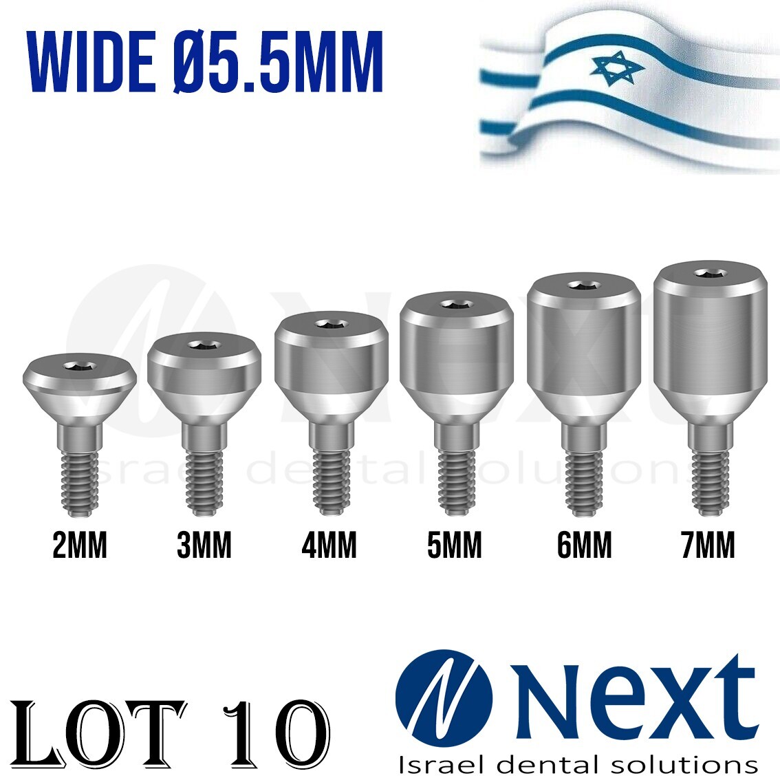 Lot x 10 Healing Cap Abutment wide 5.5 mm
