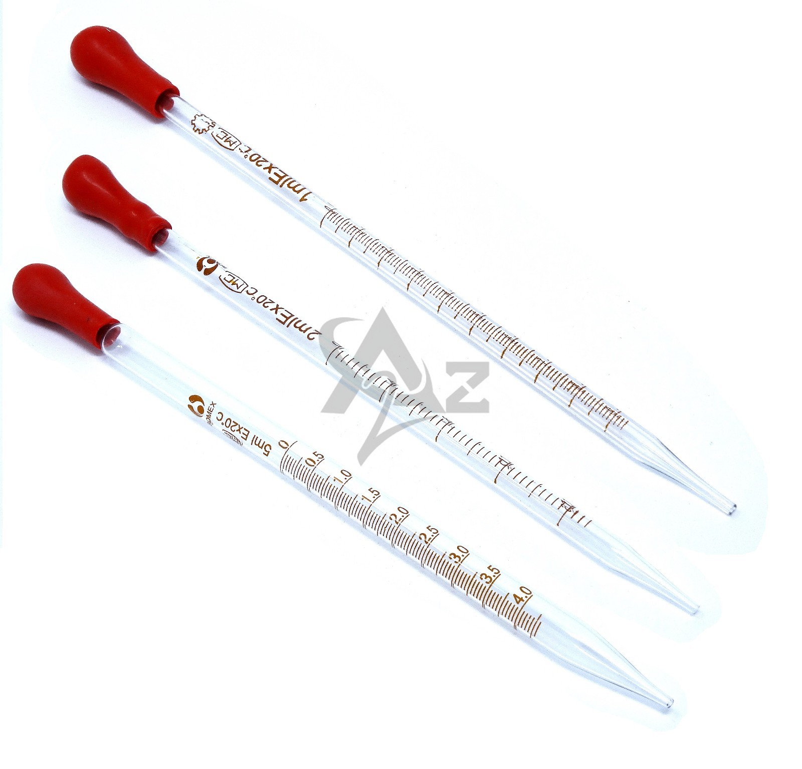 3 Graduated Medicine Glass Droppers 1ml, 2ml, 5ml, Transfer Pipet Pipette 8″