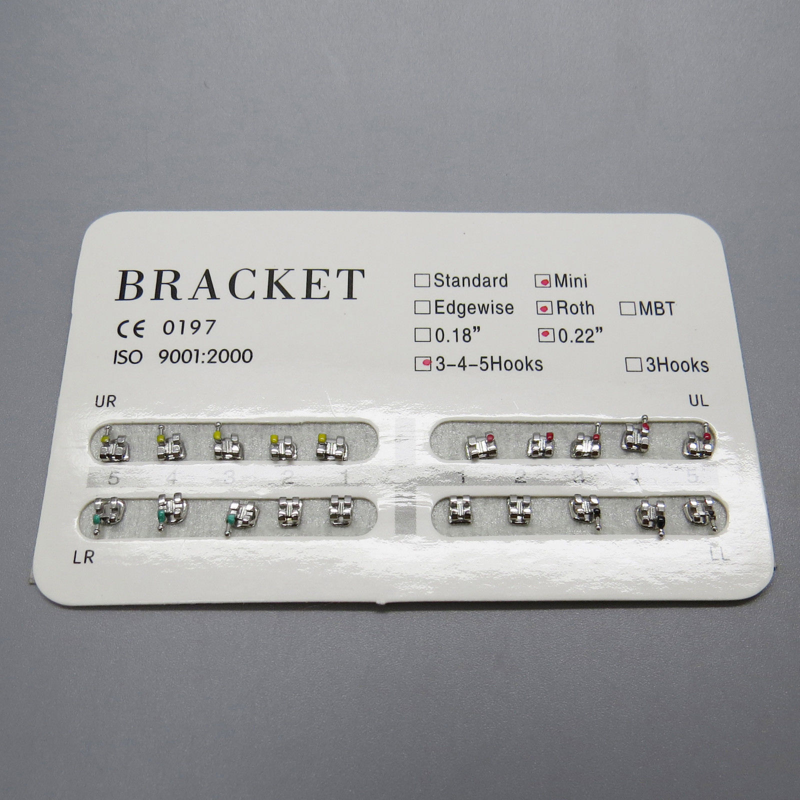 Dental Orthodontic Braces Kit 0.022 Roth Brackets /NiTi Arch Wire /Ligature Ties