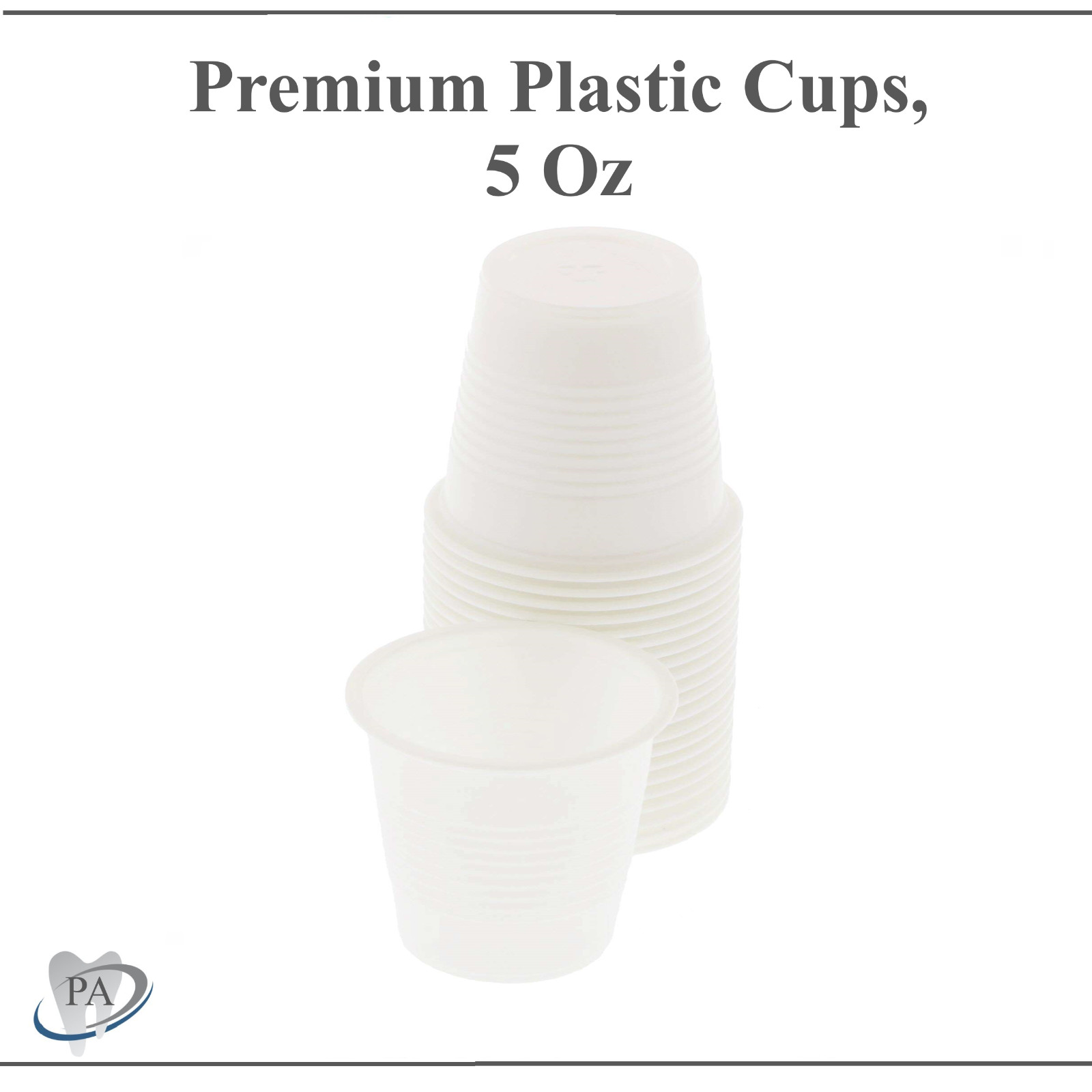 Dental PAtient Disposable Plastic Cups 5oz, Rolled design, Double Coat, 1000/cs