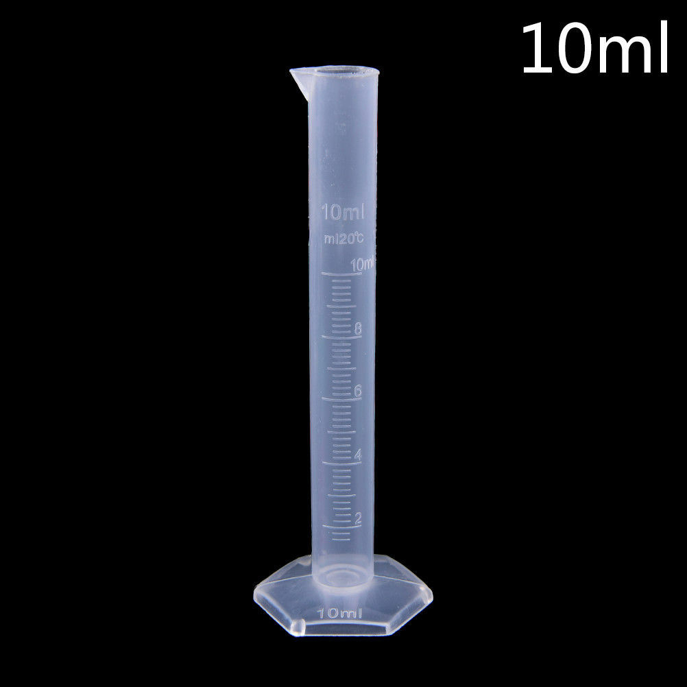10/25/50/100/250ML Plastic Measuring Cylinder Lab Accessory Test Graduated Tube