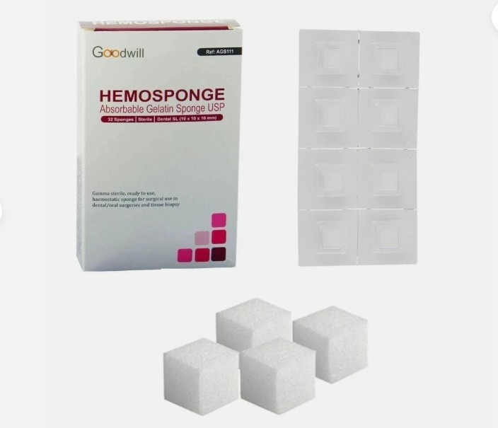 Dental Goodwill HEMOSPONGE Absorbable Gelatin USP Sterile 32 Sponge Pack