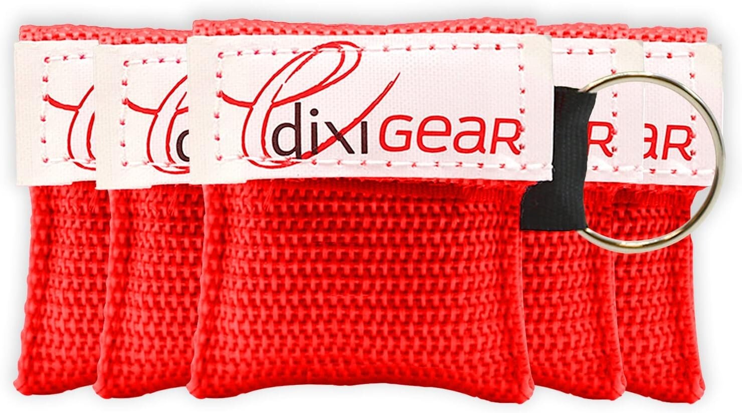 100 CPR Mask with Keychain Face Shield – RED