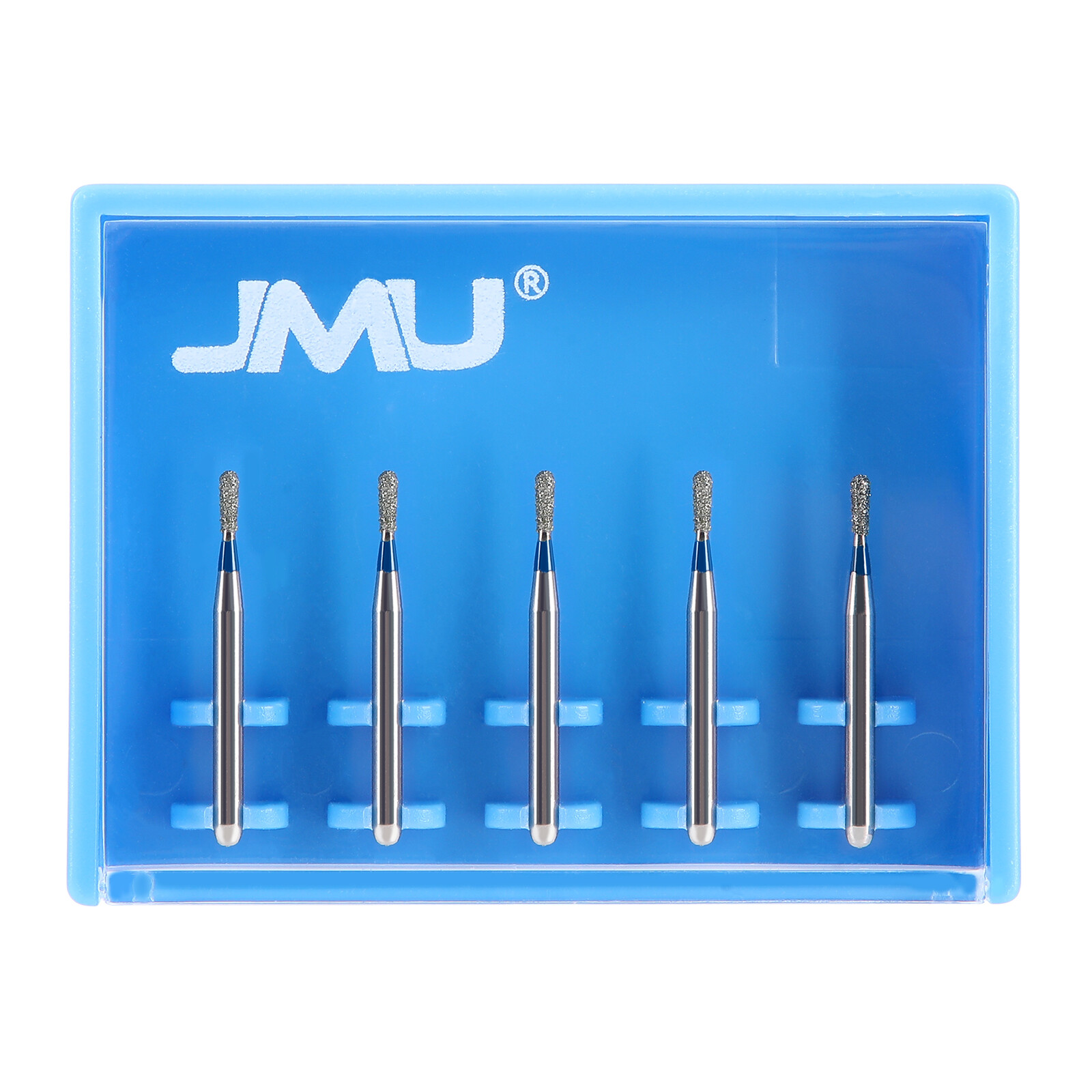 JMU Pear Shape Diamond Burs Medium Grit Friction Grip Burs for High Speed HP 5PC