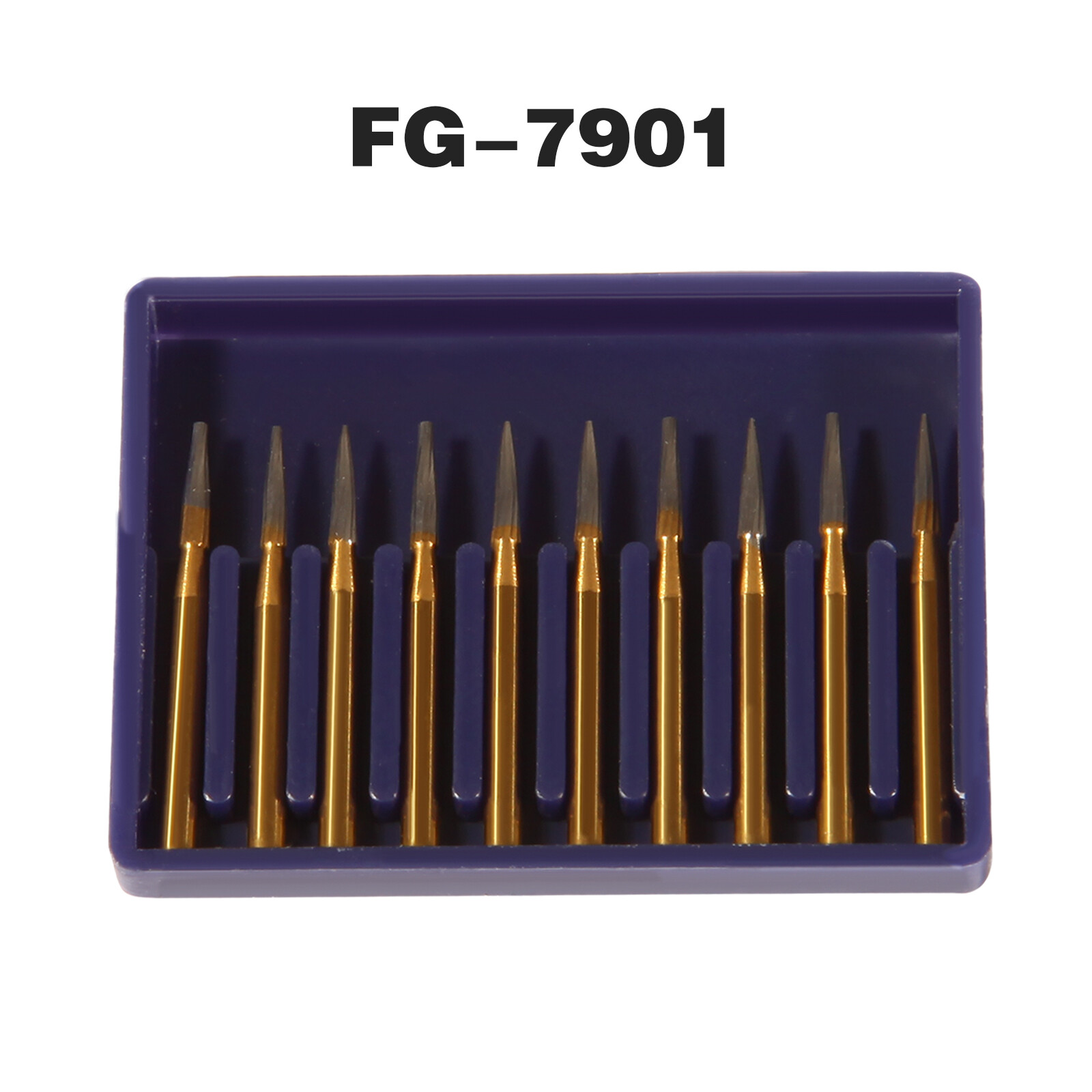 10 Pcs Dental Tungsten Carbide Trimming & Finishing Burs Drill Smooth FG 7901