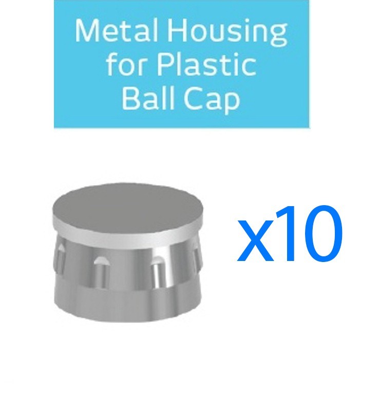Dental Metal Housing Cap for Plastic ball 10 Units Cap for Ball Attachments