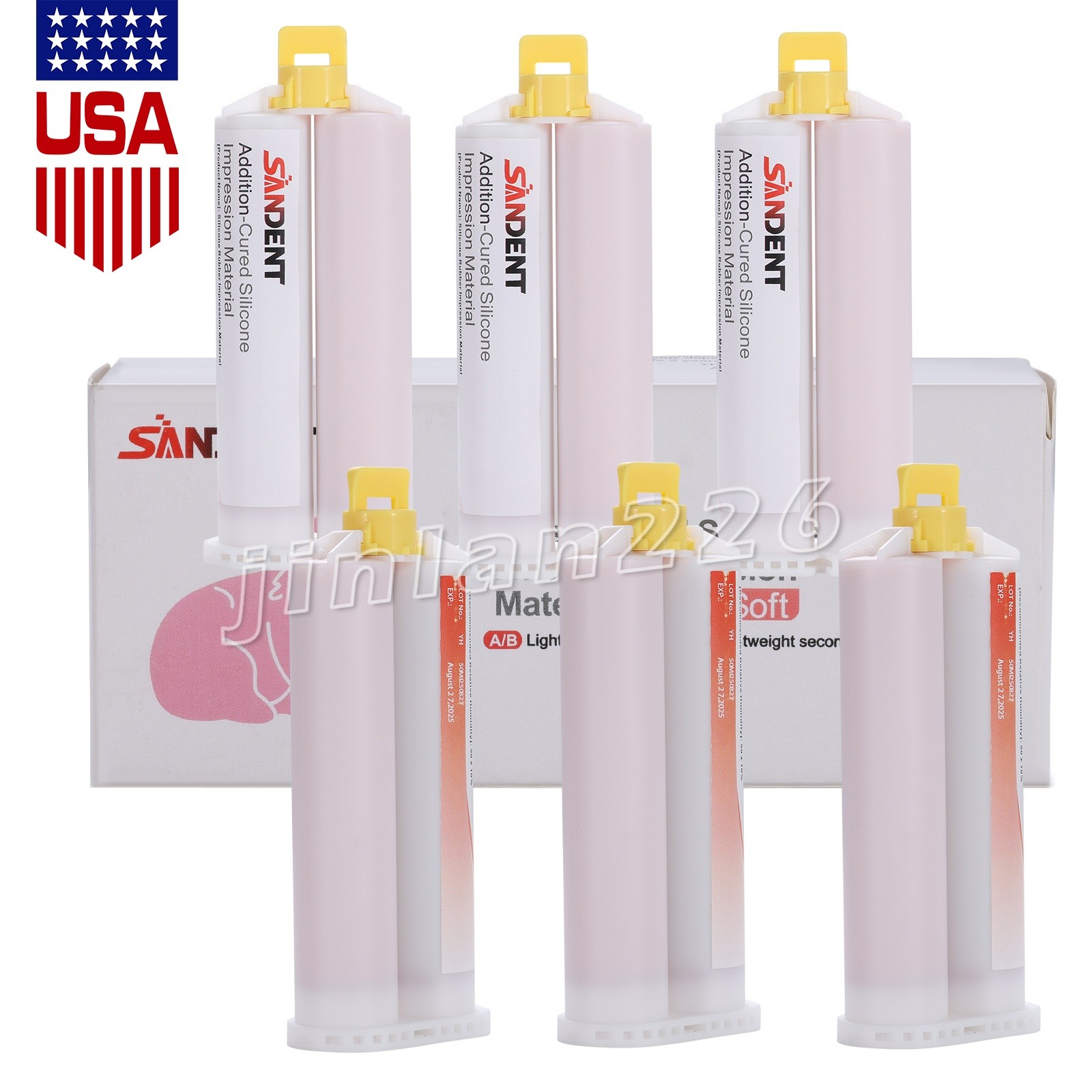 6 x Light Body FAST Rapid Set Dental VPS Impression Material, 50ml PVS